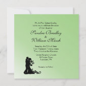 シンプルグリーン結婚式招待状 招待状 (正面)