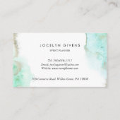 シンプルグリーン金ゴールド 名刺 (裏面)