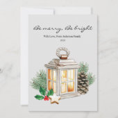 シンプルグリーン キャンドル クリスマス フラット (正面)