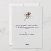 シンプルグリーン キャンドル クリスマス フラット (裏面)