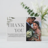 シンプルグリーン　写真　感謝カード サンキューカード (スタンド正面)