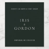 シンプルグリ結婚ーン ワインラベル (シングルラベル)