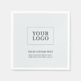 シンプルグレイカスタムビジネスロゴプロモーション スタンダードカクテルナプキン