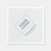 シンプルグレイカスタムブランドのロゴのプロモーション スタンダードカクテルナプキン (正面)