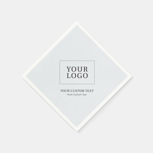 シンプルグレイカスタムブランドのロゴのプロモーション スタンダードカクテルナプキン (角)