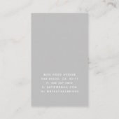 シンプルグレイカスタムミニマル表示カード 名刺 (裏面)