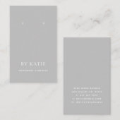 シンプルグレイカスタムミニマル表示カード 名刺 (正面/裏面)