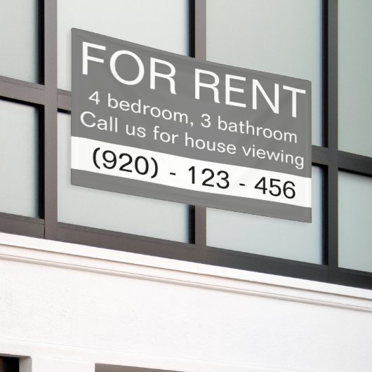 シンプルグレイカスタム実在for賃貸株式会社 横断幕 (ビルの外側)