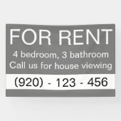 シンプルグレイカスタム実在for賃貸株式会社 横断幕 (横)