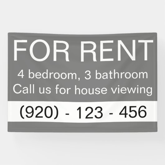 シンプルグレイカスタム実在for賃貸株式会社 横断幕 (横)
