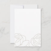 シンプルグレイフローラ結婚ズゲスト詳細カード (裏面)