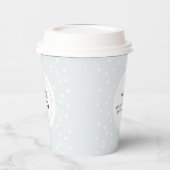 シンプルグレイミニマルビジネスロゴカスタム紙カップ 紙コップ (左)