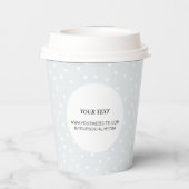 シンプルグレイミニマルビジネスロゴカスタム紙カップ 紙コップ (裏面)
