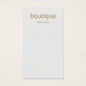 シンプルグレイモダンロングイヤリングディスプレイカード (正面)