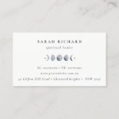 シンプルグレイ月天月相アポイントメント 名刺 (裏面)