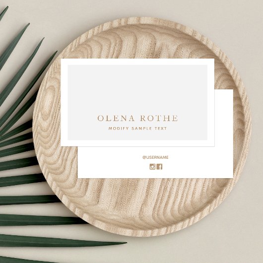 シンプルグレイ白縁どプロフェッショナル コーリングカード