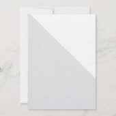 シンプルグレイ白金ゴールドバプテモダンィス 招待状 (裏面)