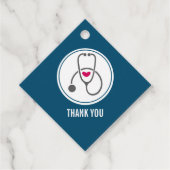 シンプルグレイ看護聴診器 フェイバータグ (正面)