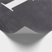 シンプルグレエレガントイホワイトモノグラムシンプル ラッピングペーパー (角)