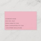 シンプルグレーとピンク白縁ど 名刺 (裏面)