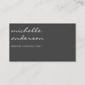 シンプルグレーとピンク白縁ど 名刺 (正面)