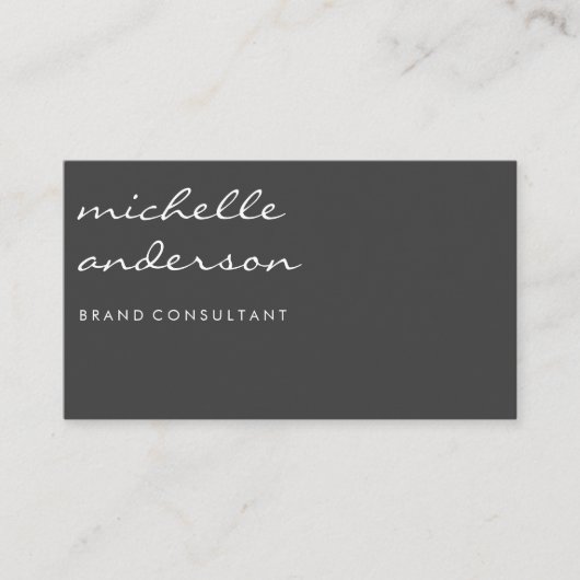 シンプルグレーとピンク白縁ど 名刺 (正面)