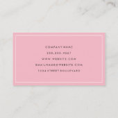 シンプルグレーとピンク白縁ど 名刺 (裏面)