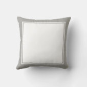 シンプルグレーと白のテンプレート クッション (裏面)