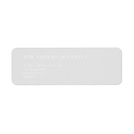 シンプルグレーと白モダン書返却 ラベル