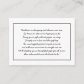 シンプルグレーのホワイトディスプレイシャワーインサート+ラベル エンクロージャーカード (正面)