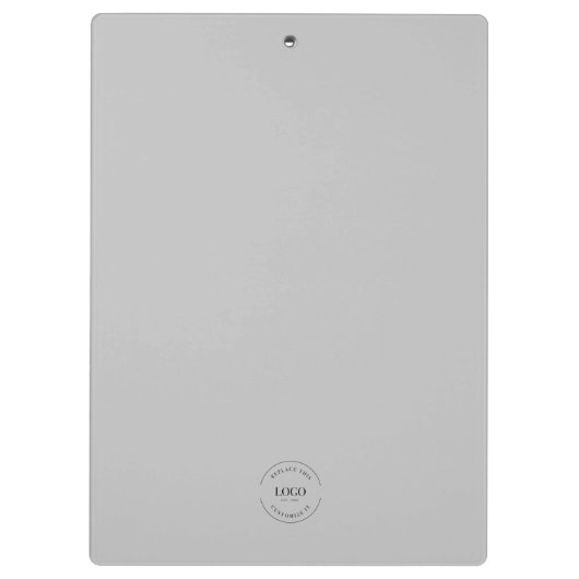 シンプルグレーのミニマルカスタムリスト クリップボード (裏面)