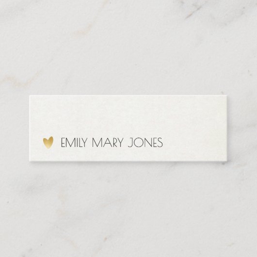 シンプルグレーエレガントタイポグラフィアドレス スキニー名刺 (正面)