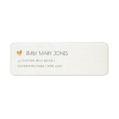 シンプルグレーエレガントタイポグラフィ文字専用アドレス ラベル (正面)