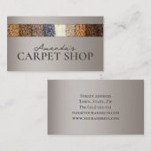 シンプルグレーカーペットショップカード 名刺 (正面/裏面)