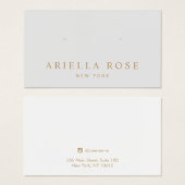 シンプルグレークレフターイヤリングジュエリー表示カード (正面&裏面)