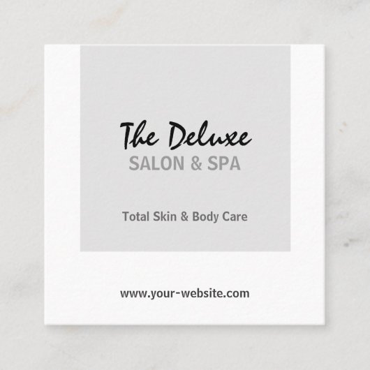 シンプルグレースクエアスパ スクエア名刺 (正面)