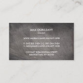 シンプルグレースタッコ建築 名刺 (裏面)