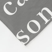 シンプルグレーパーソナライズされたの繰り返し名 フリースブランケット (角)