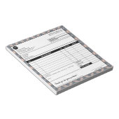 シンプルグレープレイド縁ど事業送状型枠 ノートパッド (アングル)