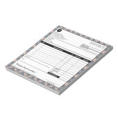 シンプルグレープレイド縁ど事業送状型枠 ノートパッド (回転)