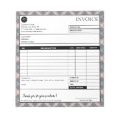 シンプルグレープレイド縁ど事業送状型枠 ノートパッド (正面)