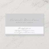 シンプルグレーミニマル栄養コーチカード 名刺 (裏面)