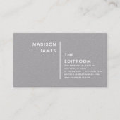 シンプルグレーモダンテクスチャ白スクリプト 名刺 (正面)