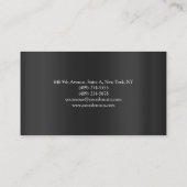 シンプルグレーモダン背景オリジナル 名刺 (裏面)