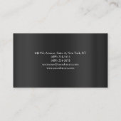 シンプルグレーモダン背景オリジナル 名刺 (裏面)