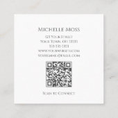 シンプルグレーヨガオムシンボルウェルネス スクエア名刺 (裏面)