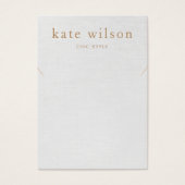 シンプルグレーリネン（イメージ）ネックレスディスプレイカード (正面)