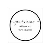 シンプルグレー名前をカスタムするゴム印 ラバースタンプ (インプリント)