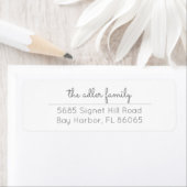 シンプルグレー差出人住所ラベル ラベル (インサイチュ)