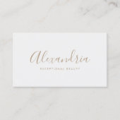 シンプルグレー手書き筆跡 名刺 (正面)